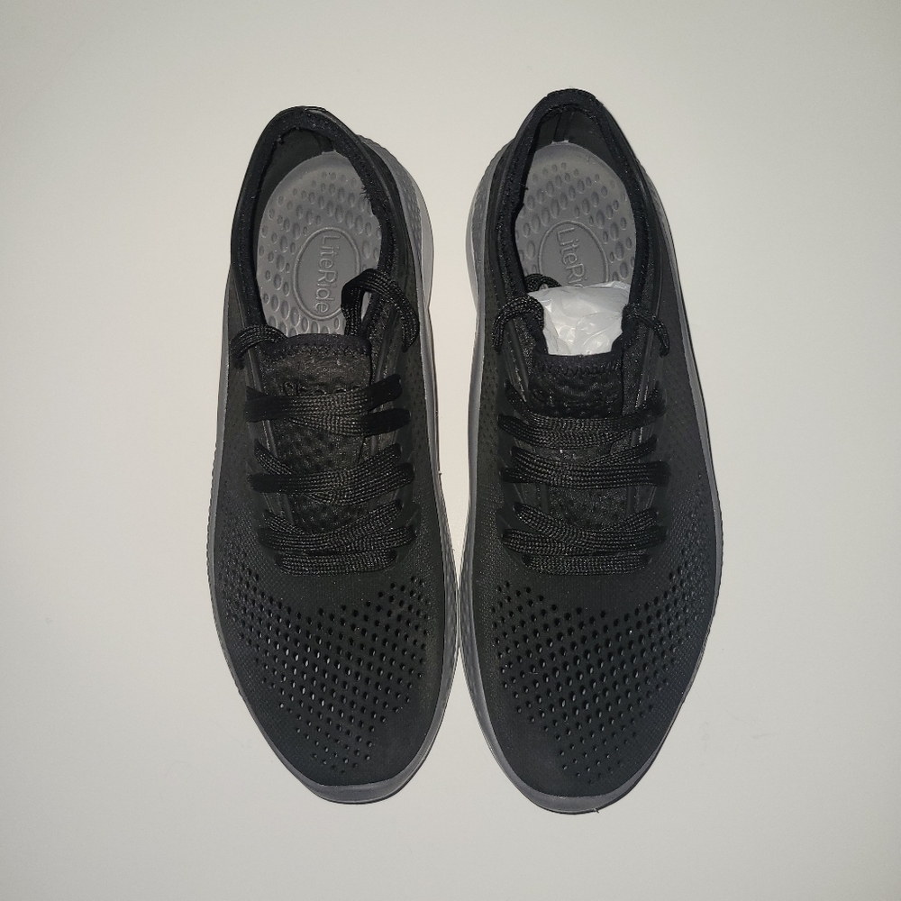 Crocs LiteRide 360 Pacer sneakers Shoes. Black. Sz 9w